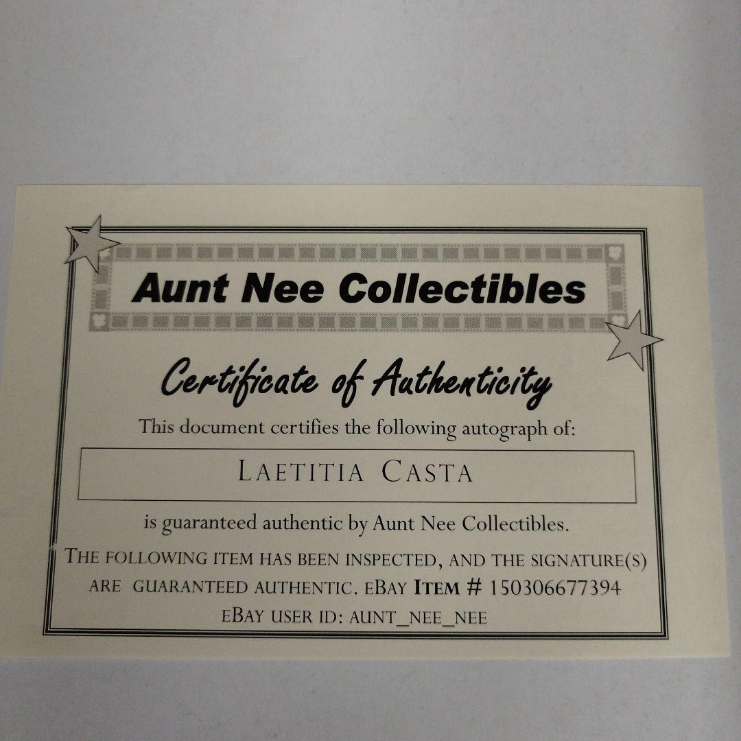 レティシア・カスタ　直筆サイン入り8Ｘ10 フォト　証明書付き