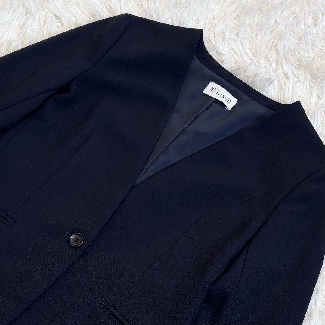 美品✨洗える】プラステ スーツパンツセット ノーカラージャケット