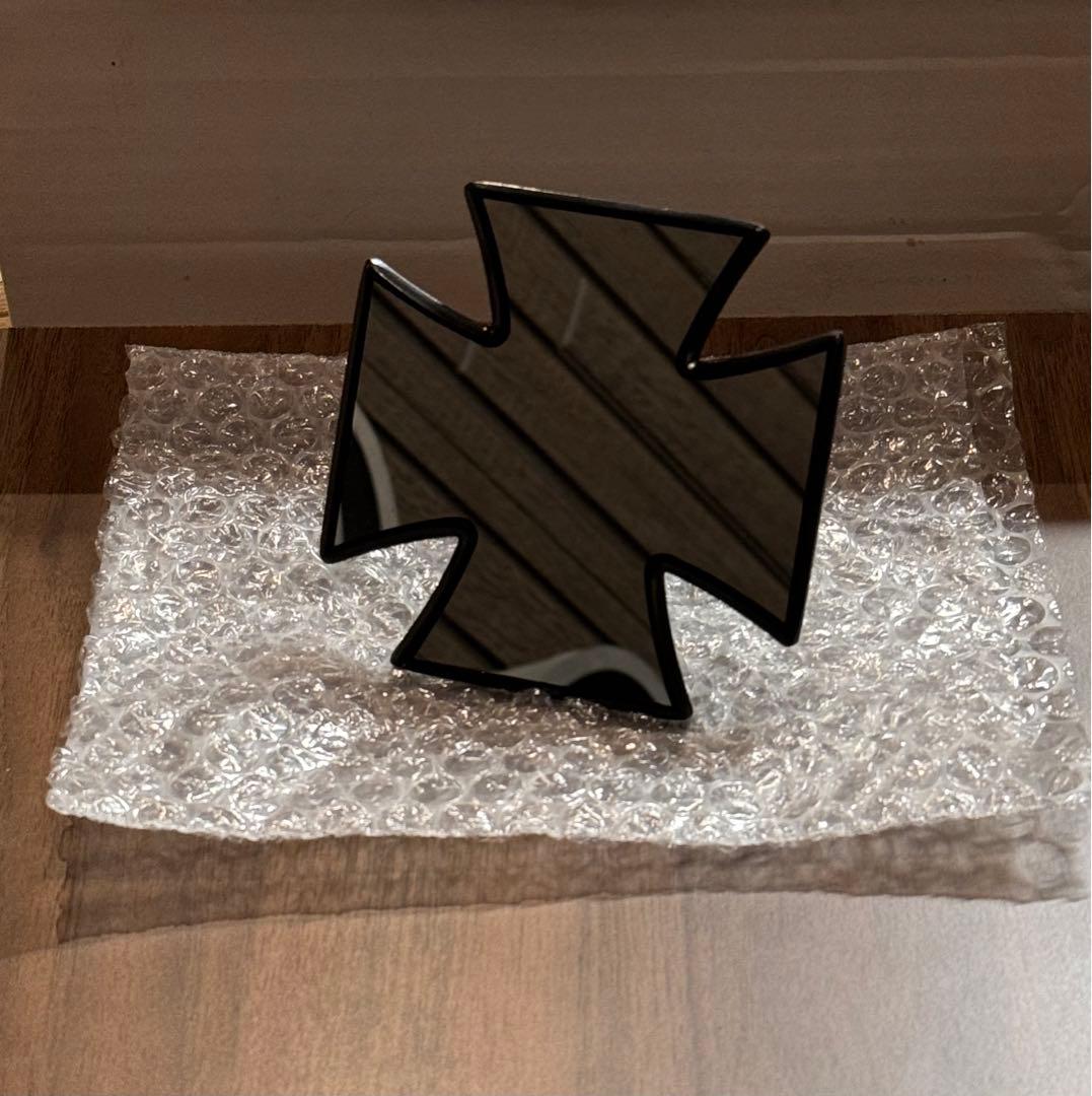 アイアンクロスミラー ブラックチョッパーハーレーカブSR400SR500