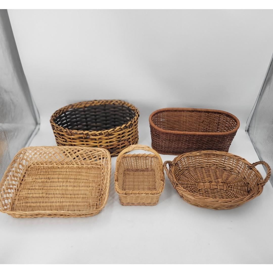 籐 竹 かご トレー バスケット 5点 セット - メルカリ