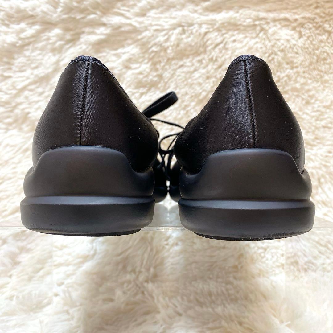 人気完売品✨ルタロン　Lダブルリボンバレリーナ　黒　24.5cm 2024SS