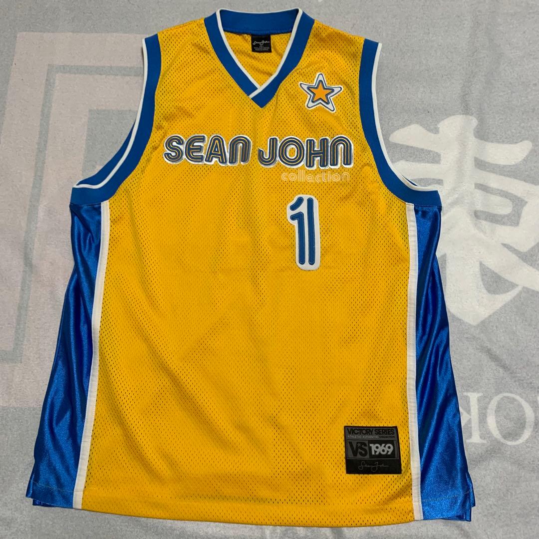 希少レア美品 SEAN JOHN ショーンジョン バスケシャツ 楽天市場】古着 Sean John ショーンジョン 長袖 Tシャツ L ブラック