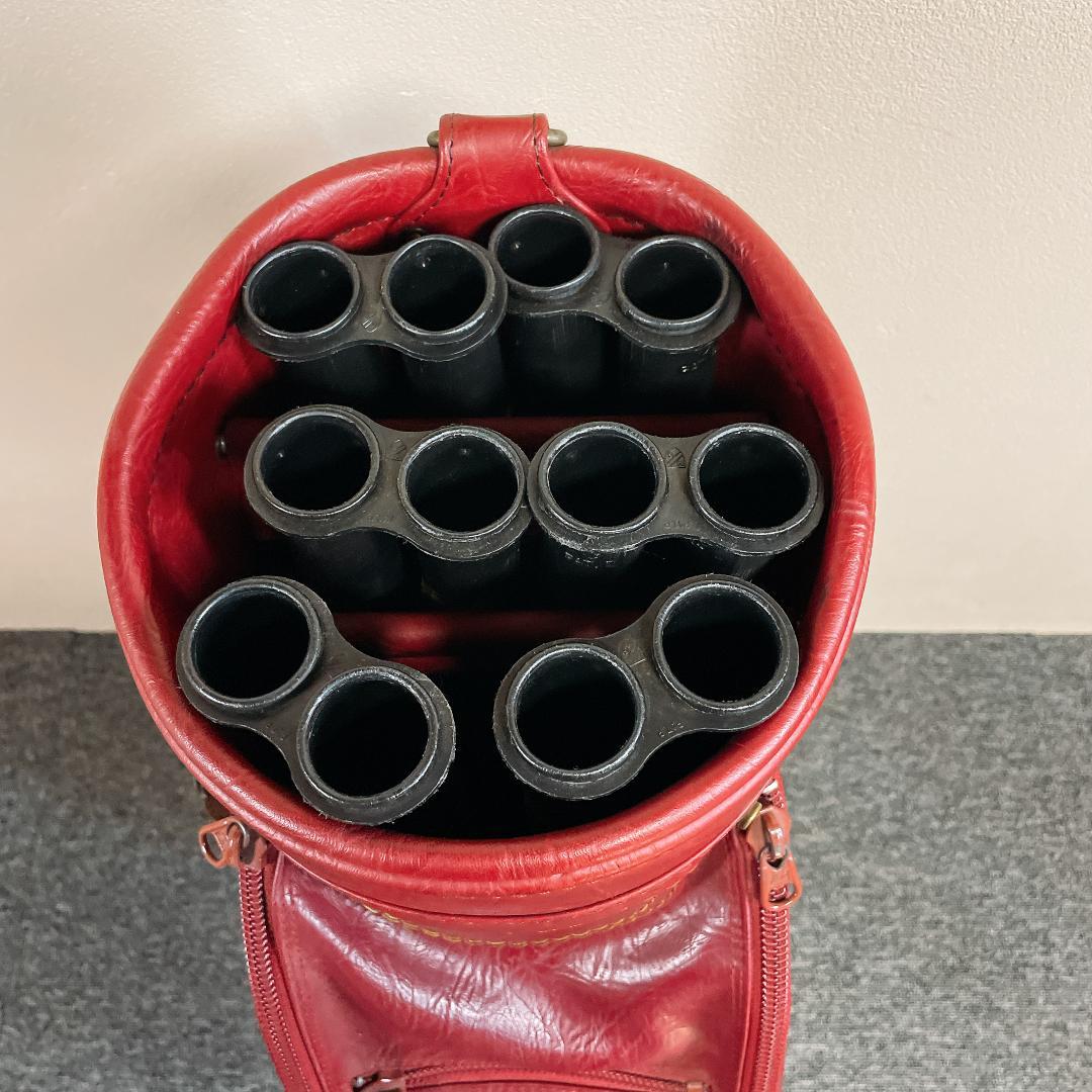 おまけ多数 希少 ダンロップ WINDSOR キャディバッグ レザー