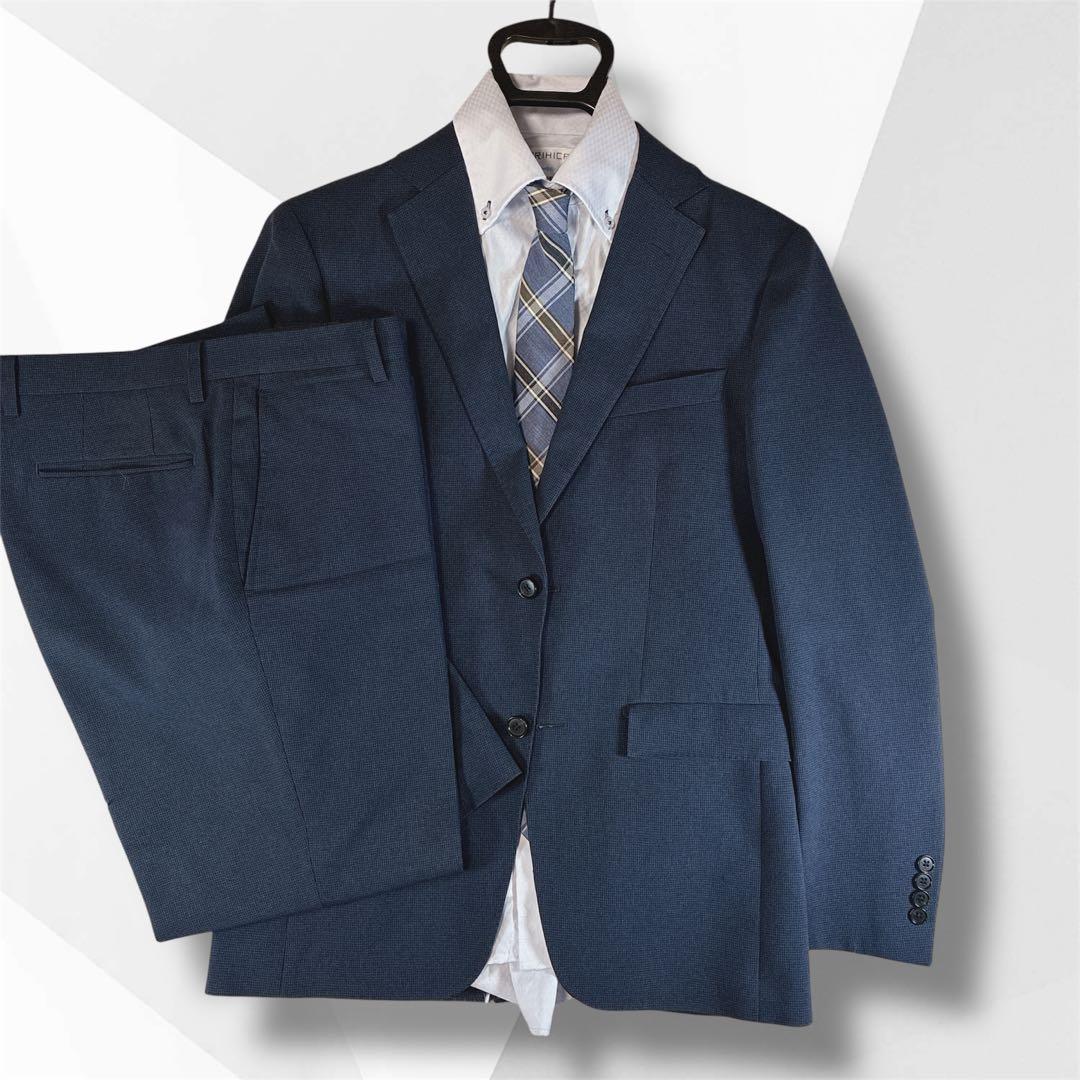 美品 オリヒカ 高機能 スーツ 洗える セットアップ ネイビー M - メルカリ