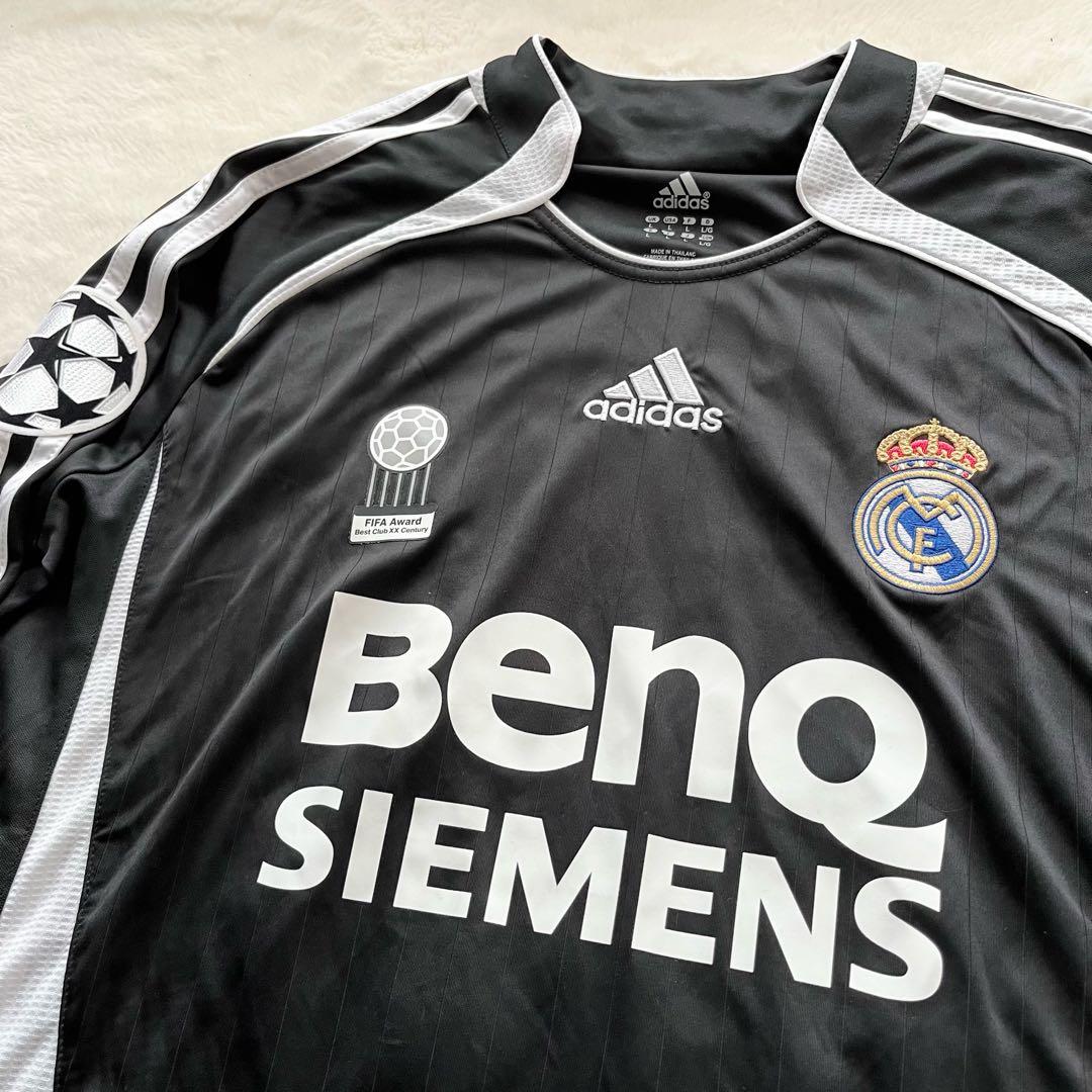 美品】06/07 レアルマドリード ベッカム CL 黒 アウェイ ユニフォーム