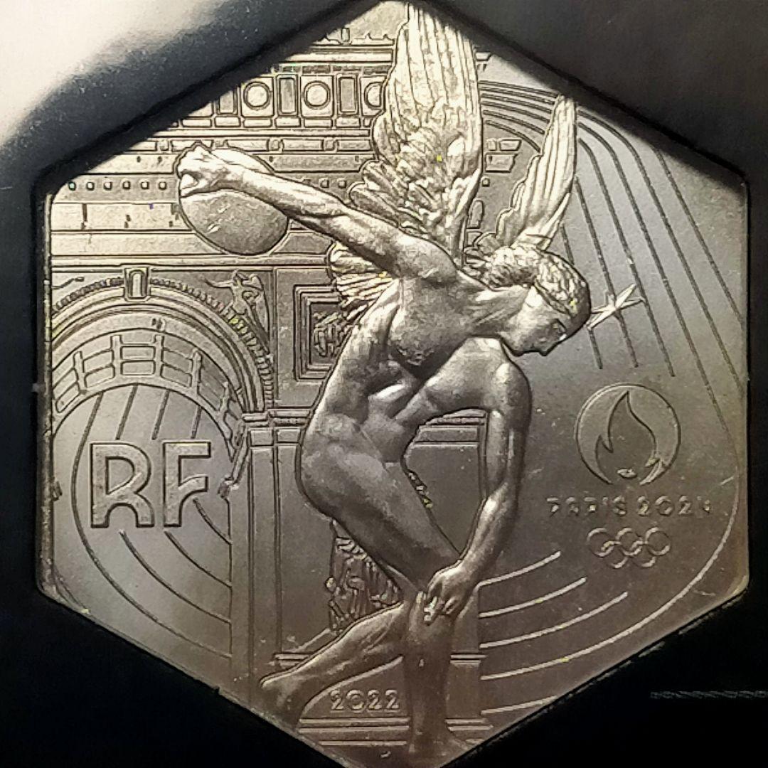 仏②。フランス・パリ2024オリンピック大会「第2次発行」記念銀貨。