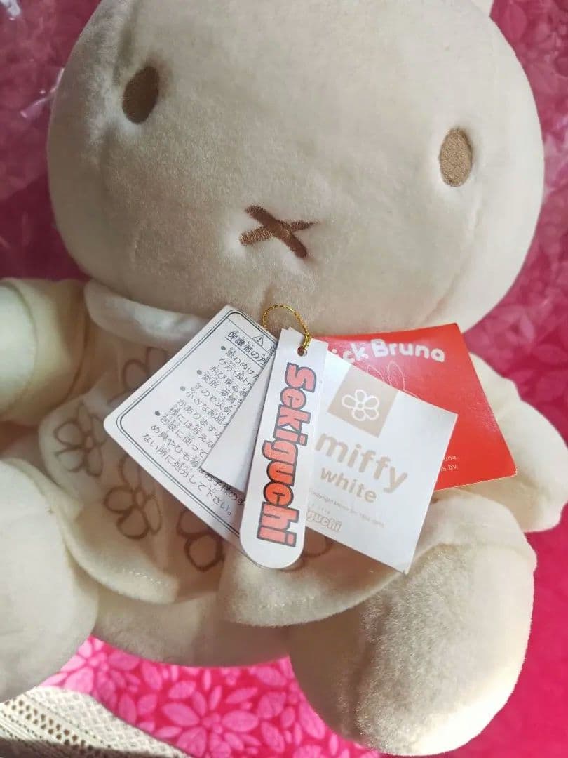 miffy whiteシリーズ ミッフィー 花柄ドレスM ぬいぐるみ ⑤