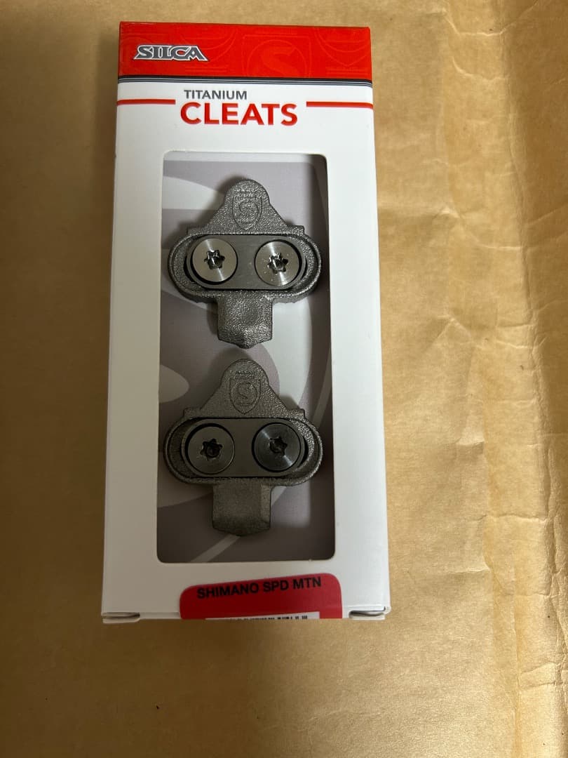 SILCA チタン製　SPD用クリート SilcaからShiamano SPDペダル用のチタンクリート 重量半分で4倍の耐久
