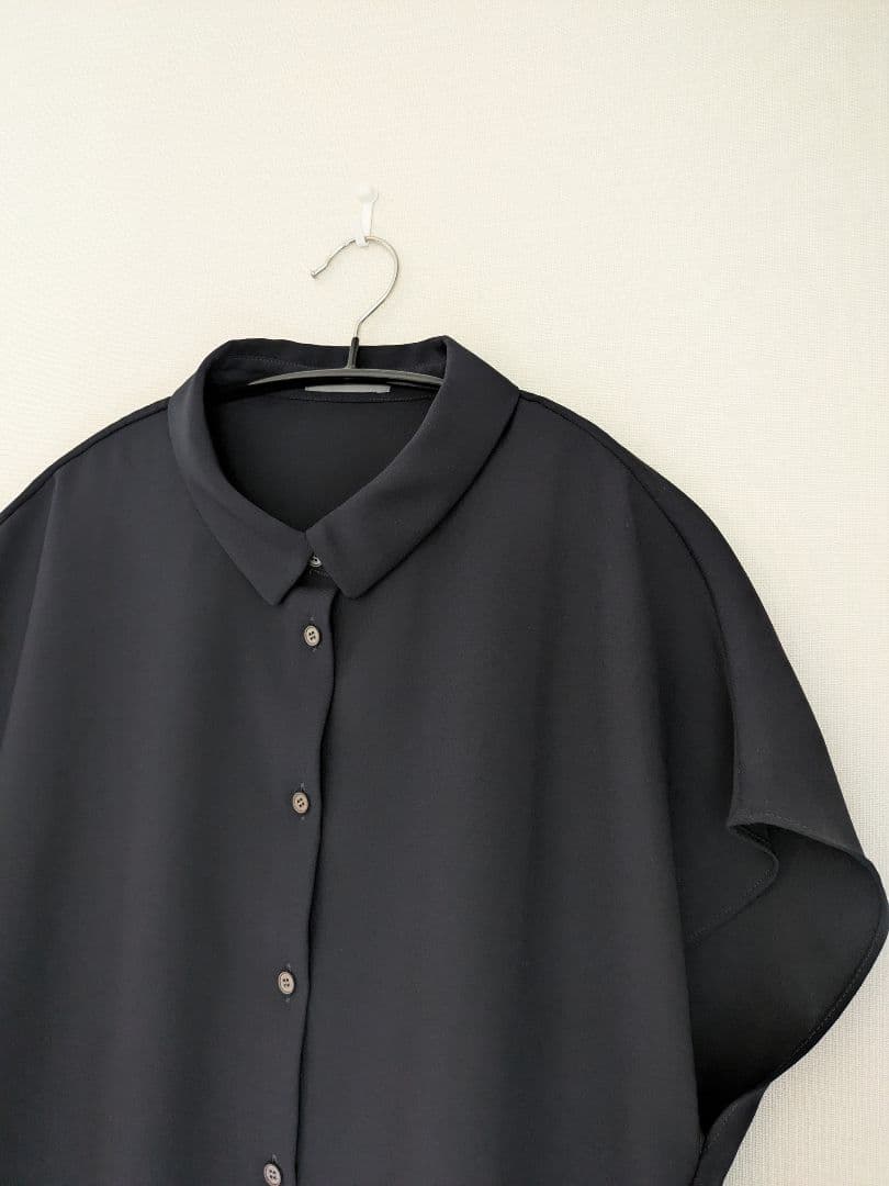 theory luxe 24SS Marvine 襟付きブラウス ネイビー 38