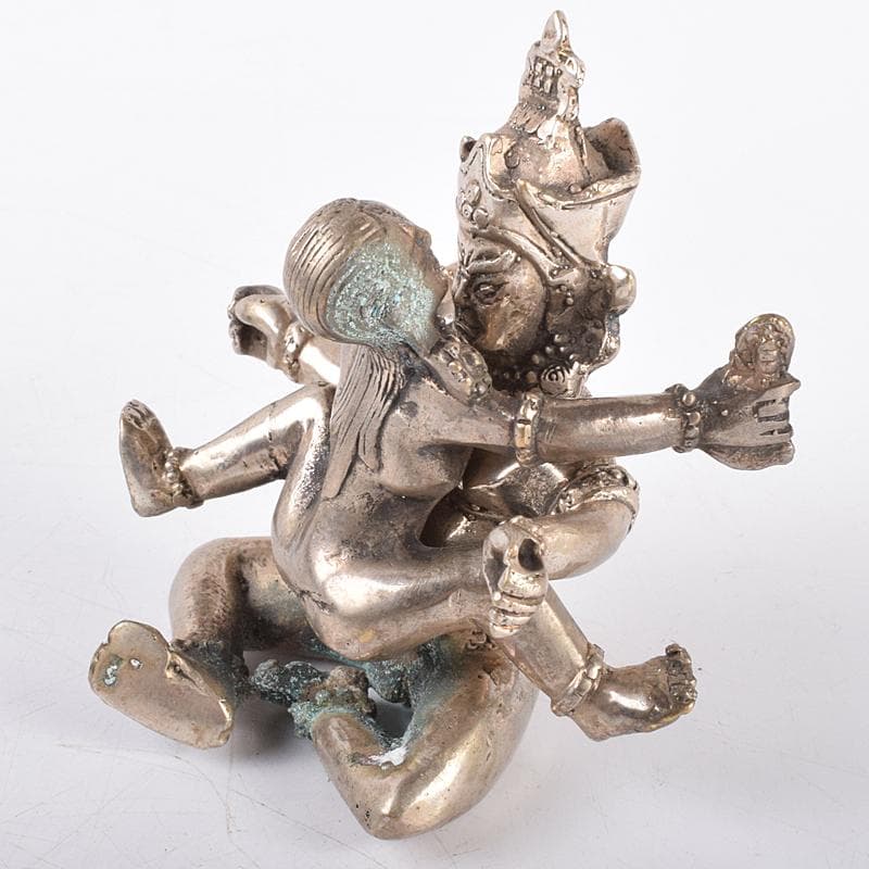 中国 古銅 歓喜仏 チベット仏 仏像 N 3131 - メルカリ