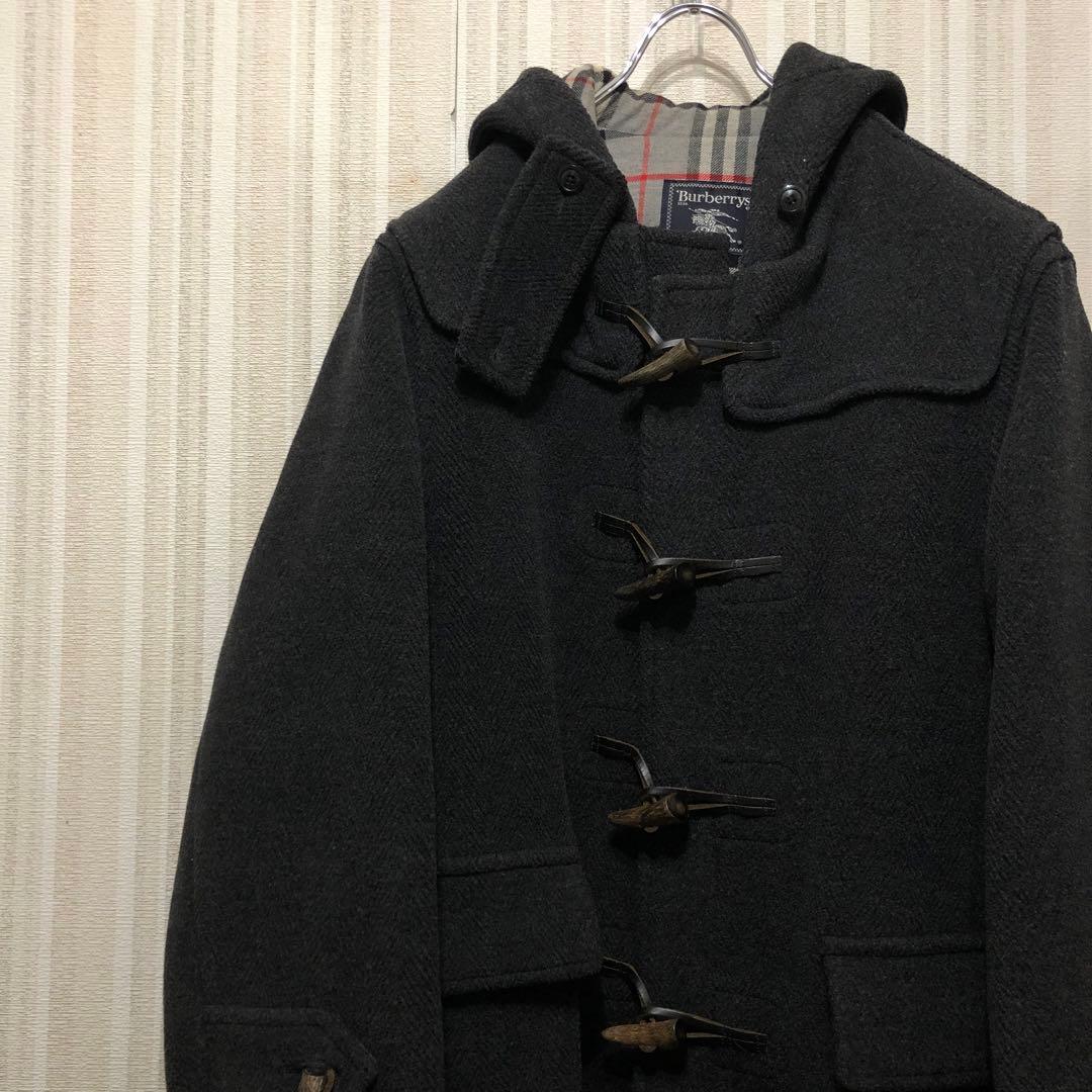 上質 ヘリンボーン 三陽商会 バーバリー ダッフルコート ムーア