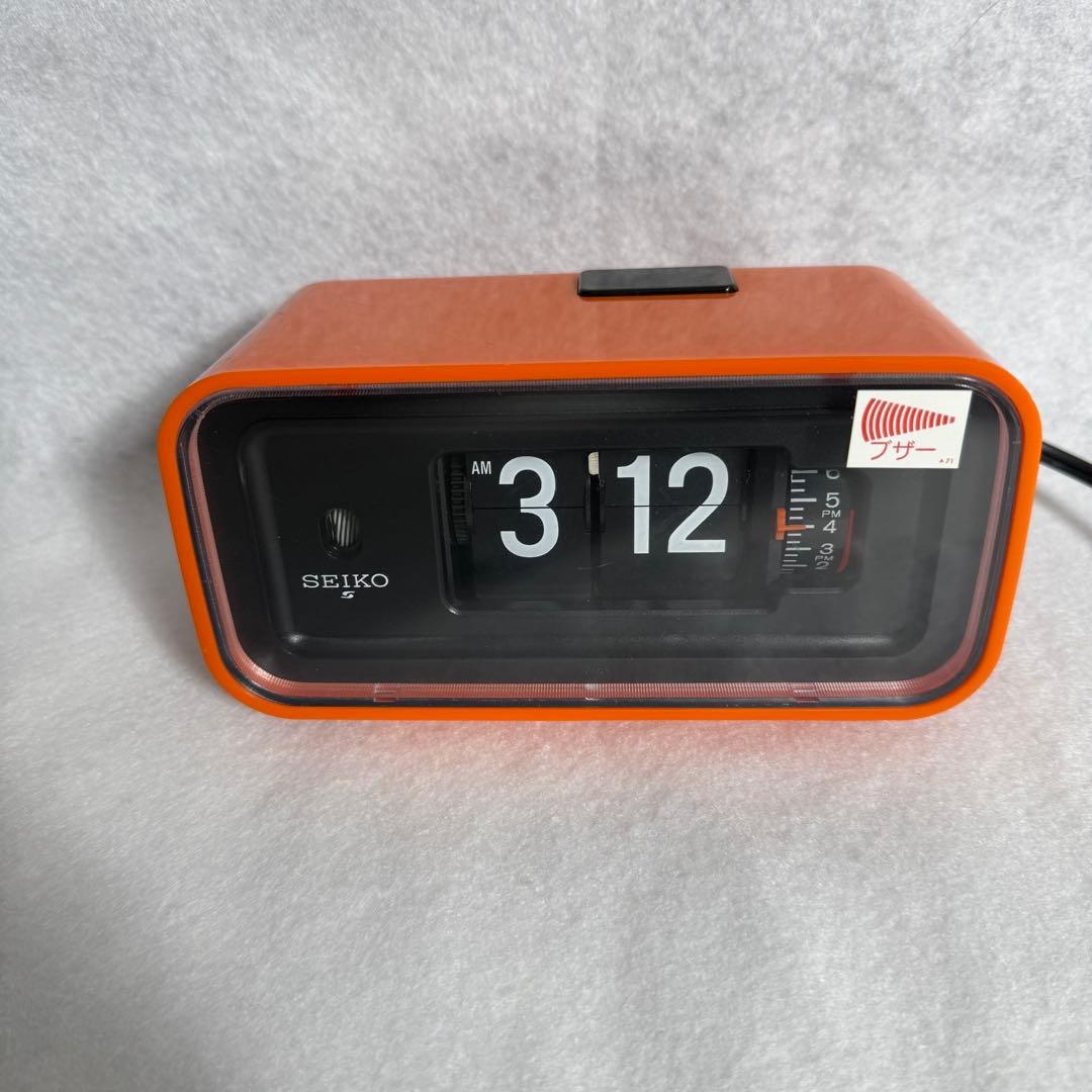 SEIKO セイコー パタパタ 時計 目覚まし時計 DP662 オレンジ レトロ Yahoo!オークション - SEIKO パタパタ時計 昭和レトロ 目覚まし時計 赤