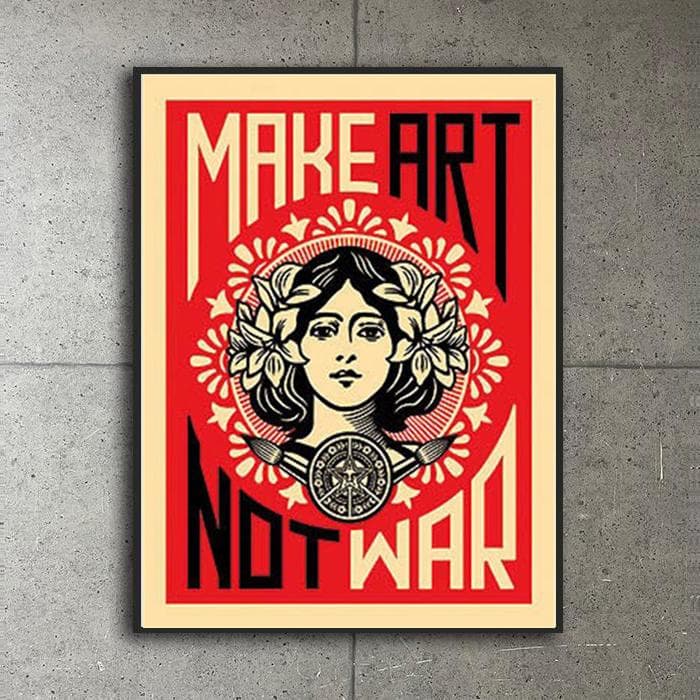 額装品/Art Not War 2005年/ポスター obey MAKE ART NOT WAR Signed Offset Lithograph – OBEY GIANT