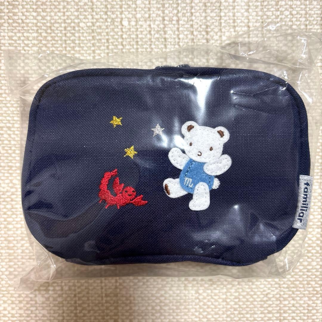 familiar 星座モチーフ刺繍ポーチ ネイビー ポーチ | ファミリア公式サイト