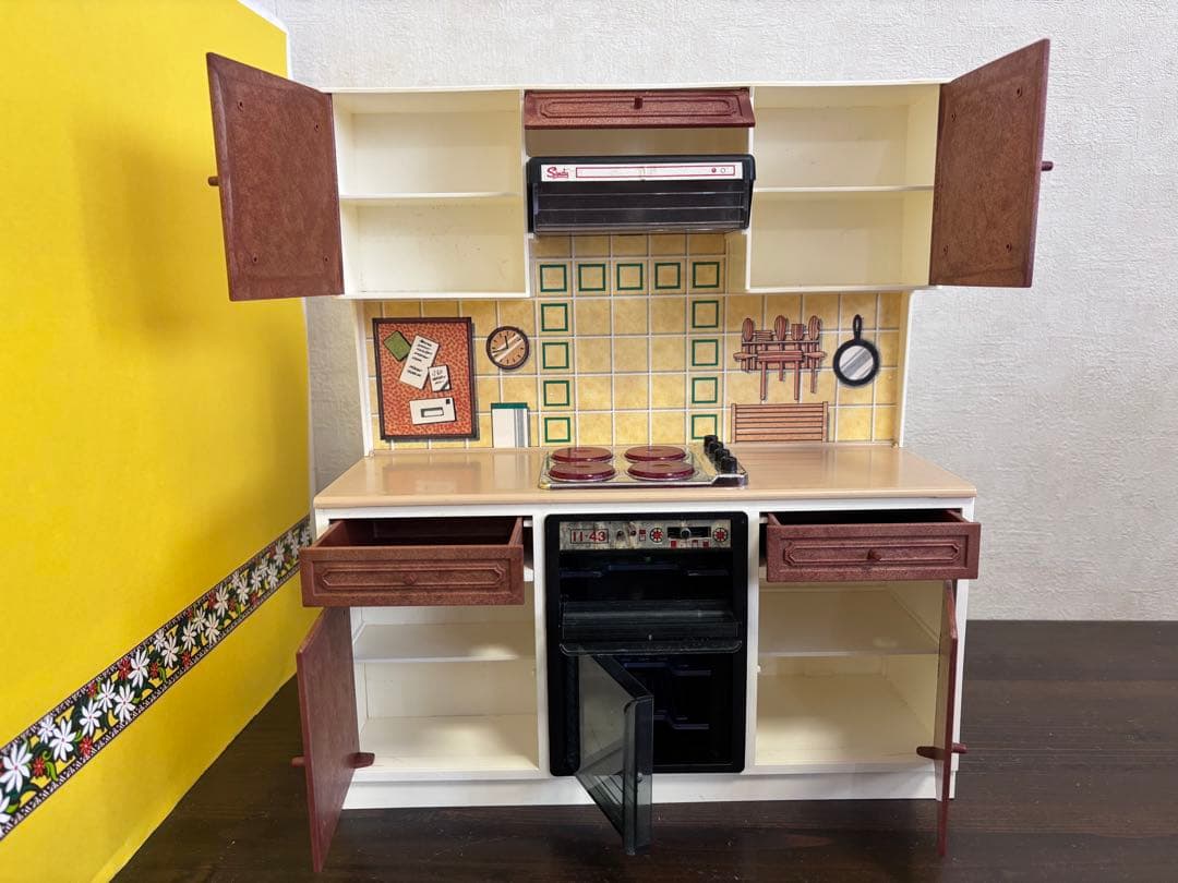 キッチンユニット シンディちゃん ヴィンテージドールハウス家具 1/6