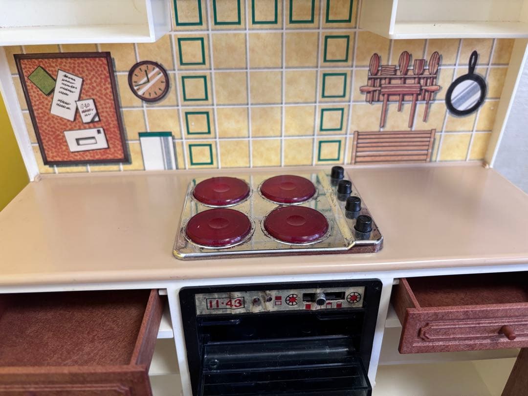 キッチンユニット シンディちゃん ヴィンテージドールハウス家具 1/6