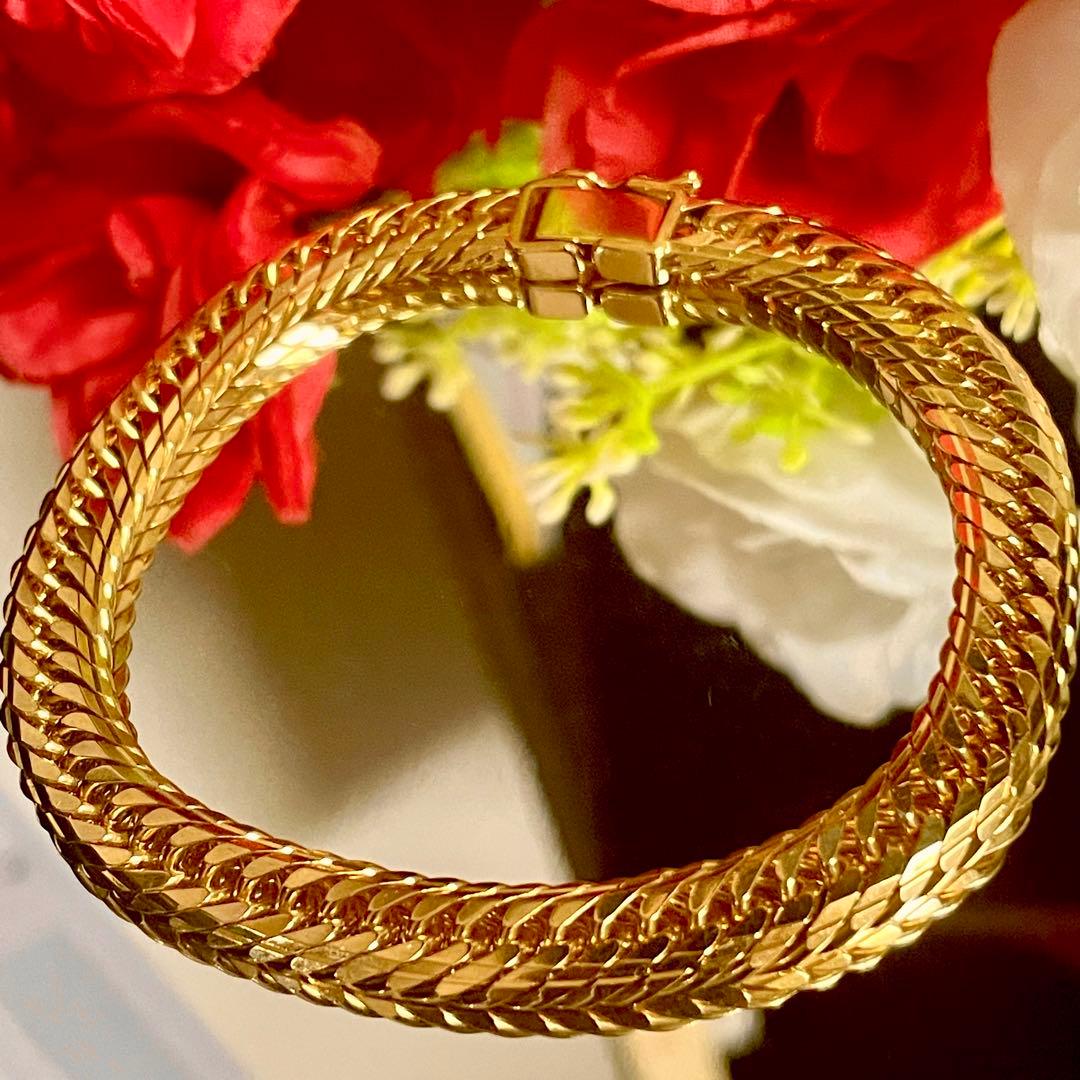 【20㎝】喜平 ブレスレット K18 30.3g 16面T トリプル