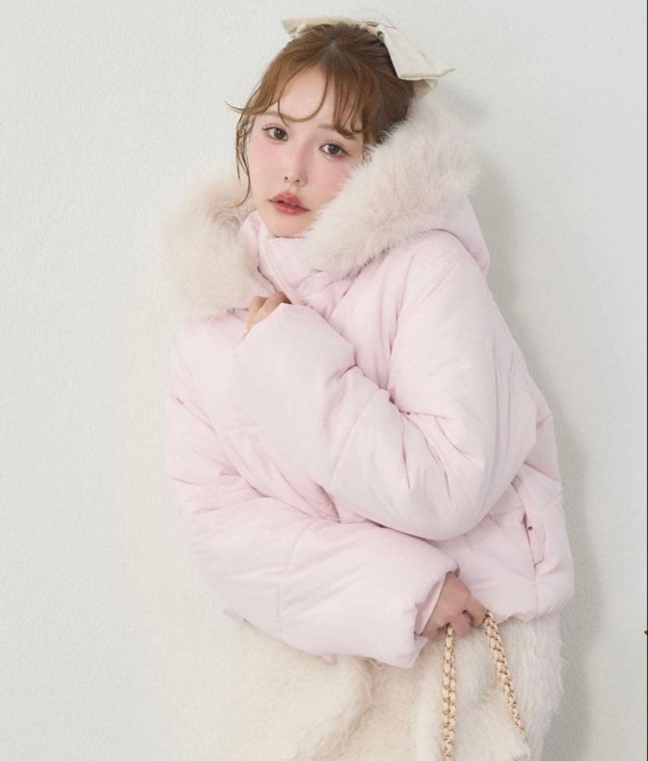 ワンアフターアナザーナイスクラップ フード付きショートフェイク