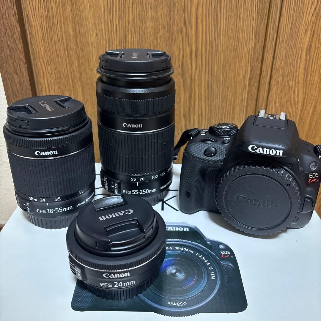 超美品 Canon ダブルズームキットEOS KISS X7 単焦点付き 楽天市場】レンタル 一眼レフカメラ Canon EOS Kiss X7 ダブルズーム