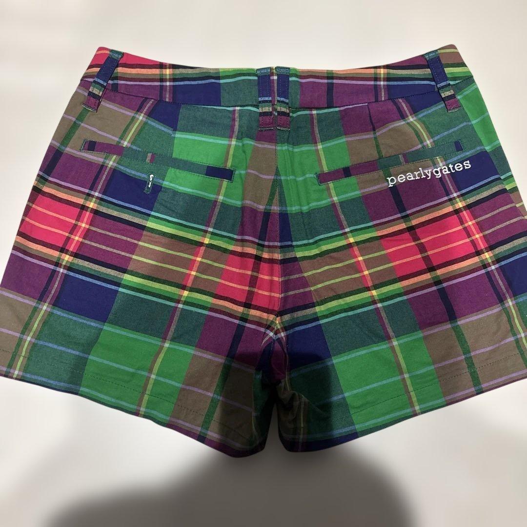 PEARLY GATES チェック柄ショートパンツ サイズ0 - メルカリ