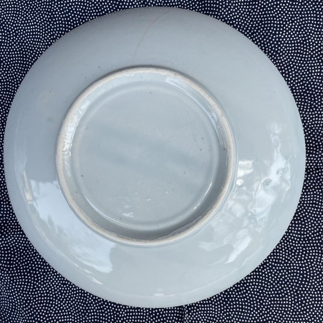 7寸染付絵皿 山水画 骨董品 - 工芸品最 安 価格