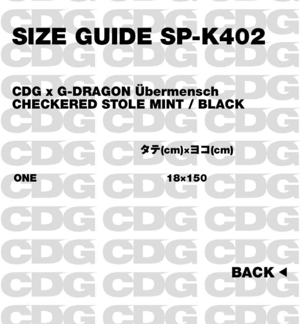 CDG x G-DRAGON Übermensch ストールミント 1回使用美品 - メルカリ