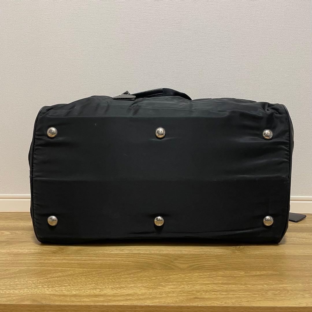《美品》PRADA（プラダ）ナイロン×レザー ボストンバッグ ブラック 黒