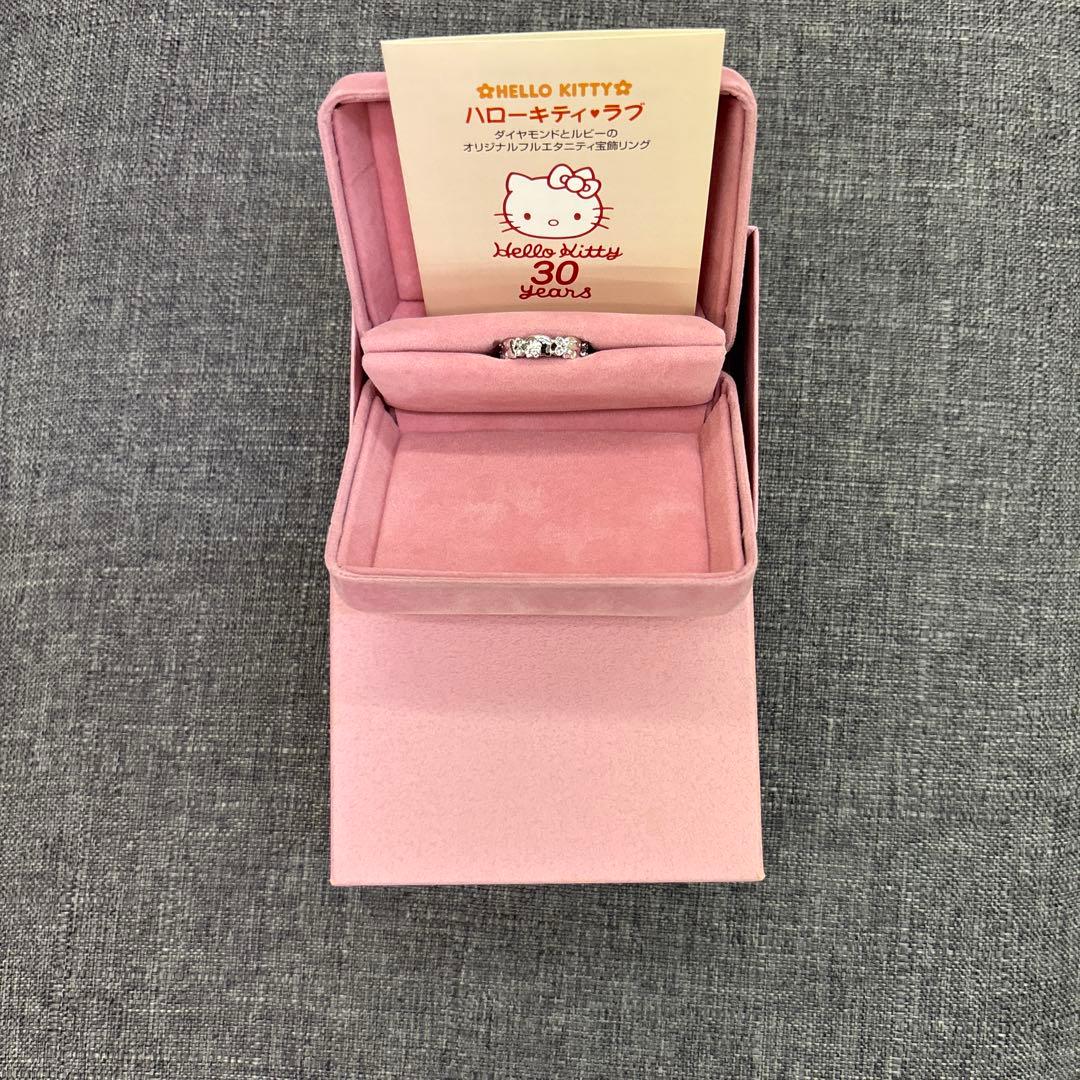 ハローキティ 30周年 ダイヤモンド ルビー リング - メルカリ