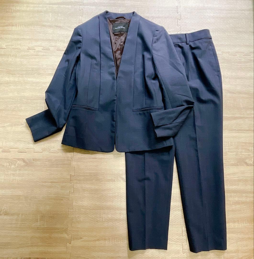 美品⚑グリーンレーベルリラクシング カチリラ パンツスーツ ネイビー 36 S 美品】 green label relaxing カチリラ パンツスーツ 36 - メルカリ