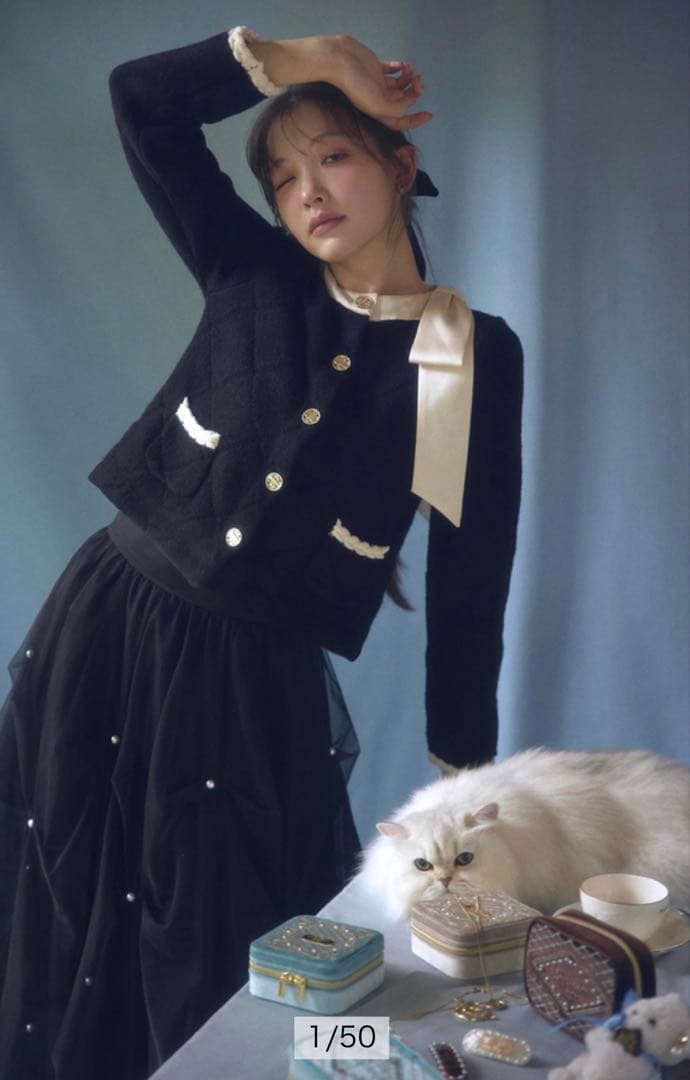 新品未開封】リランドチュール MARIEBELLEコラボリボンニット