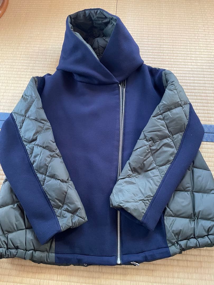 マルシャルテル フード付きネイビー・カーキダウンジャケット - メルカリ