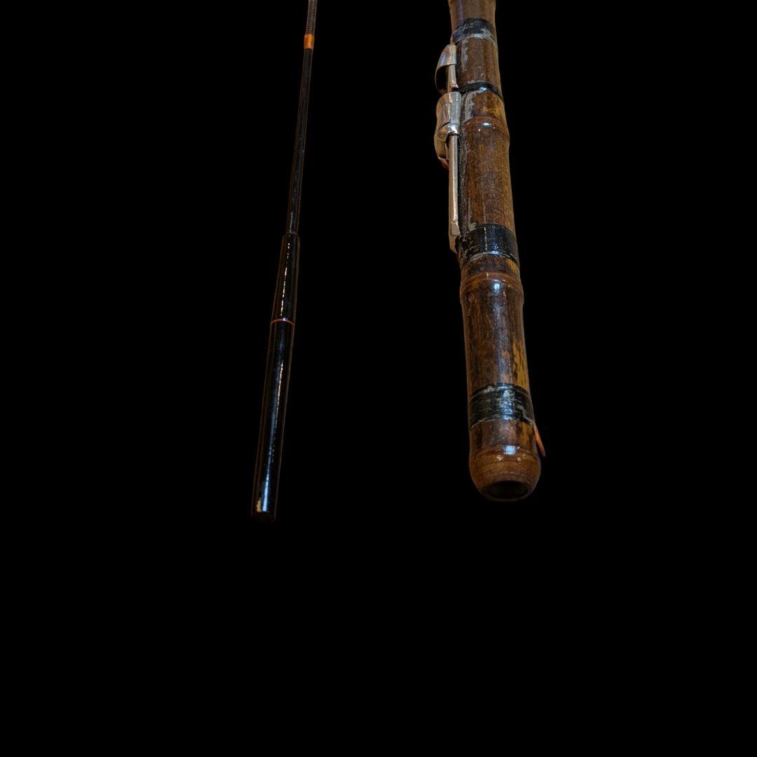 櫻井漁具 江戸川銘 和竿 筏竿 カセ竿 2本継 竹竿 収納袋付 チヌ