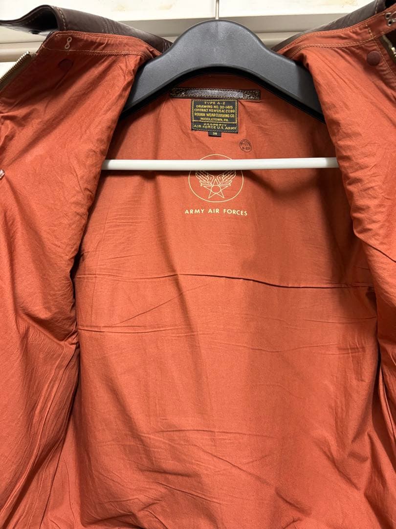 2025年現行モデル！ バズリクソンズ A2フライトジャケット サイズ38