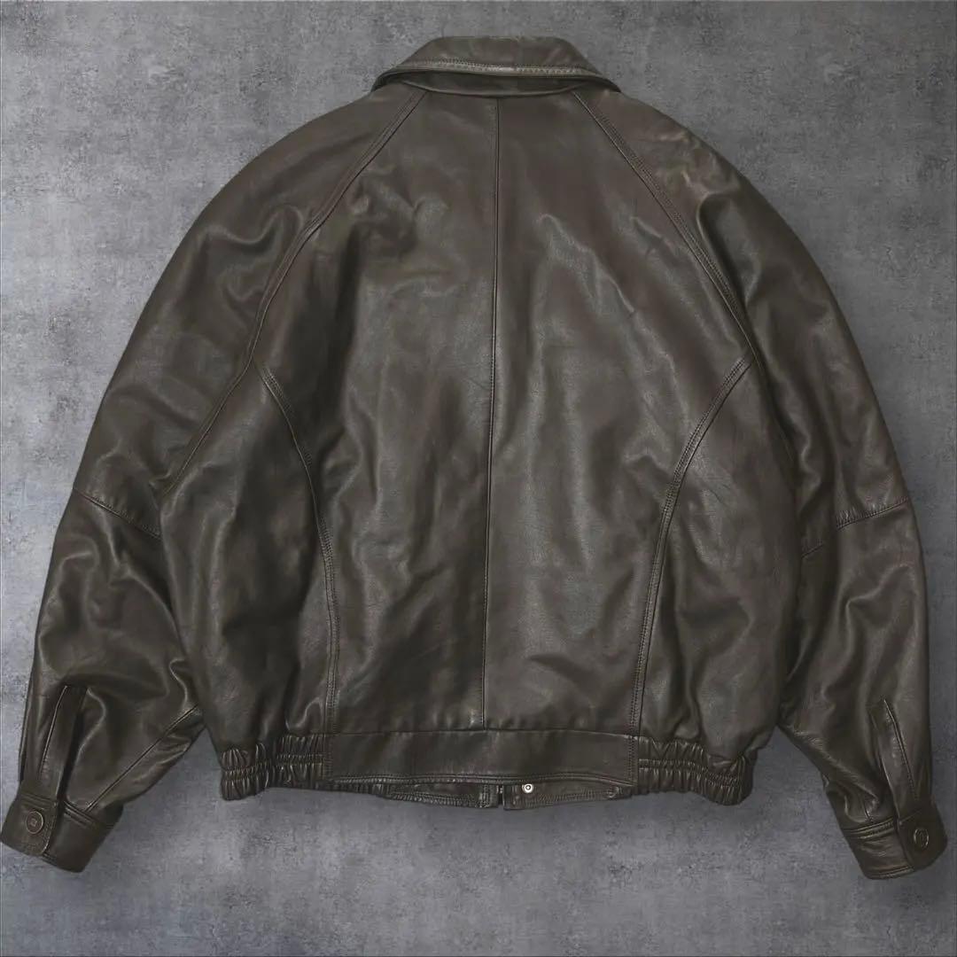 美品】 ピエールバルマン レザーブルゾン ラムレザー 短丈 ブラウン