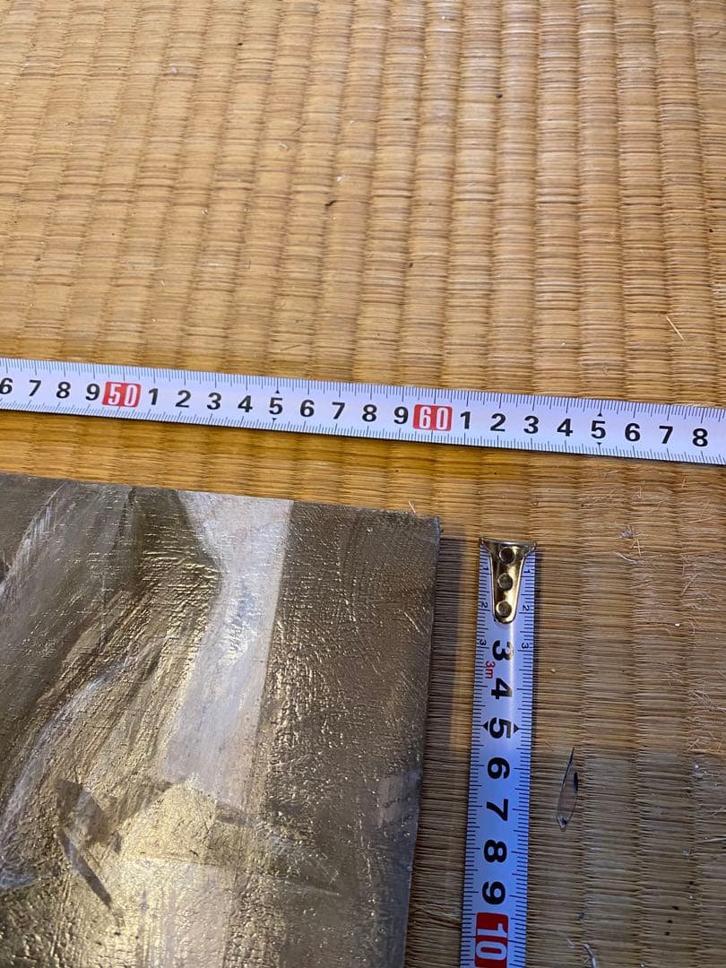 油彩画 女性と小鳥 約60cm x 73cm - 作: M.Funayama