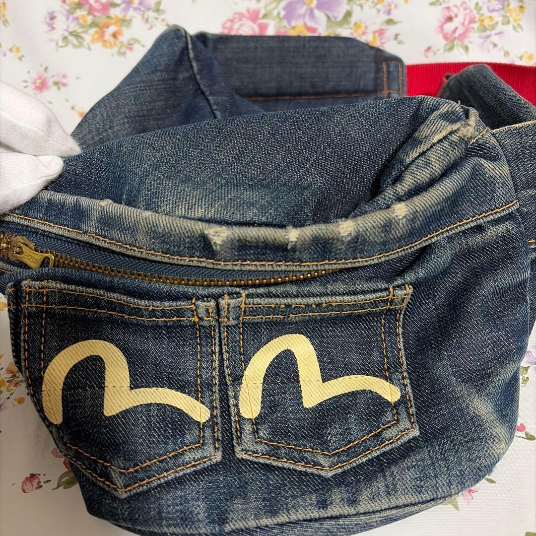 EVISU ボディバック 希少エビスヤ赤タブ かもめ 5ポケット エヴィス