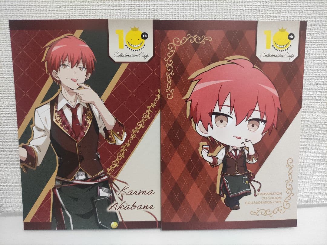 暗殺教室 スイーツパラダイス DISH UP 特典 ポストカード 赤羽業 2種