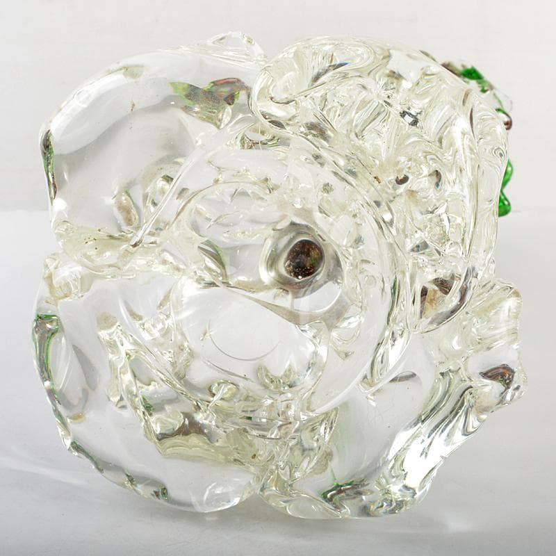 ガラス造形作家 イワタルリ 岩田瑠璃 ガラス器 花瓶 共箱 D R7497B