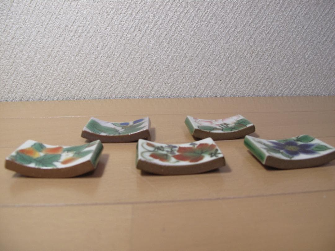 陶あん京焼清水焼 伝統工芸色絵付け 箸置き 5個セット - メルカリ