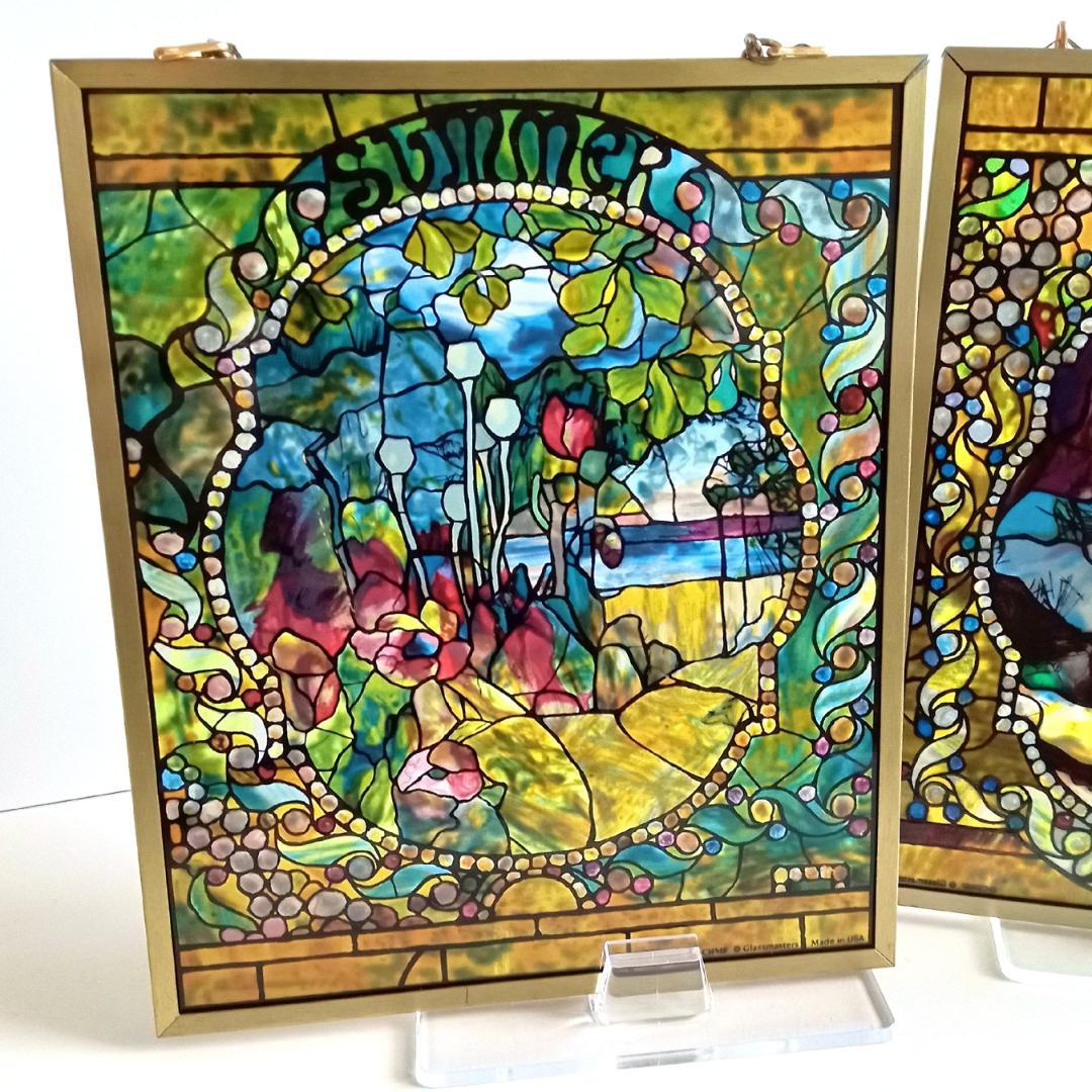 ルイスCティファニー ステンドグラス 四季・春夏秋冬グラスマスターズ