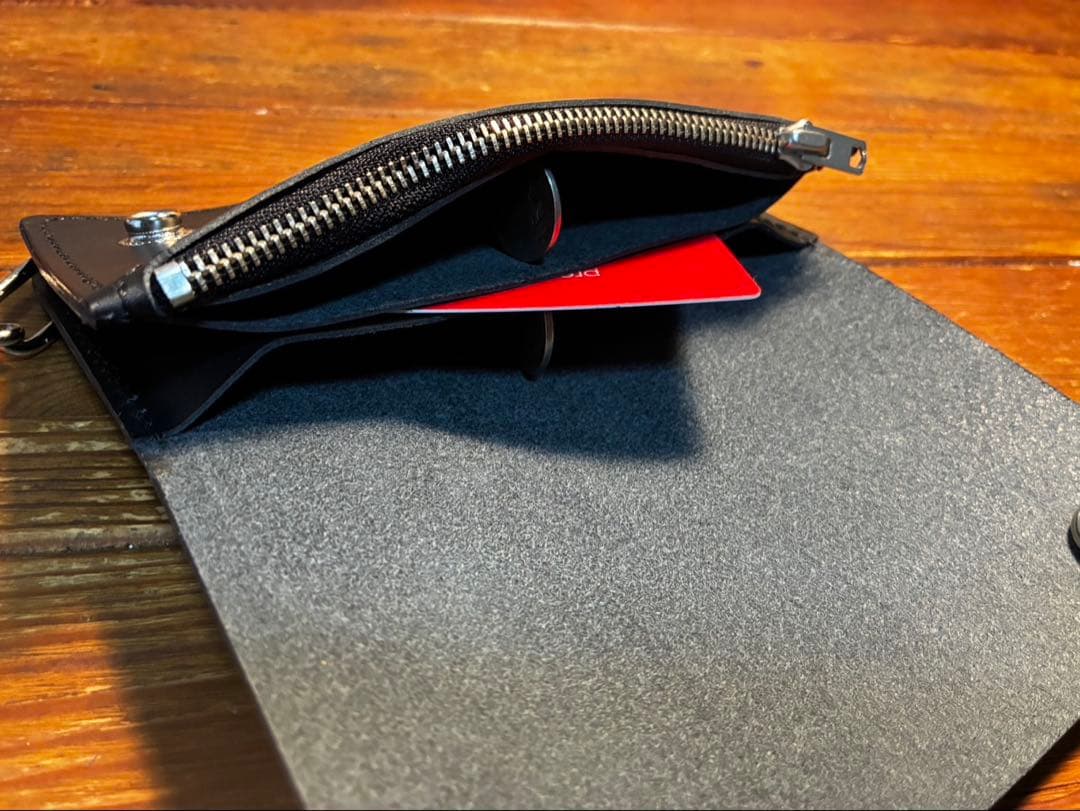 calee×tsyタイプ ミドルトラッカーウォレット チェーンセット 牛革