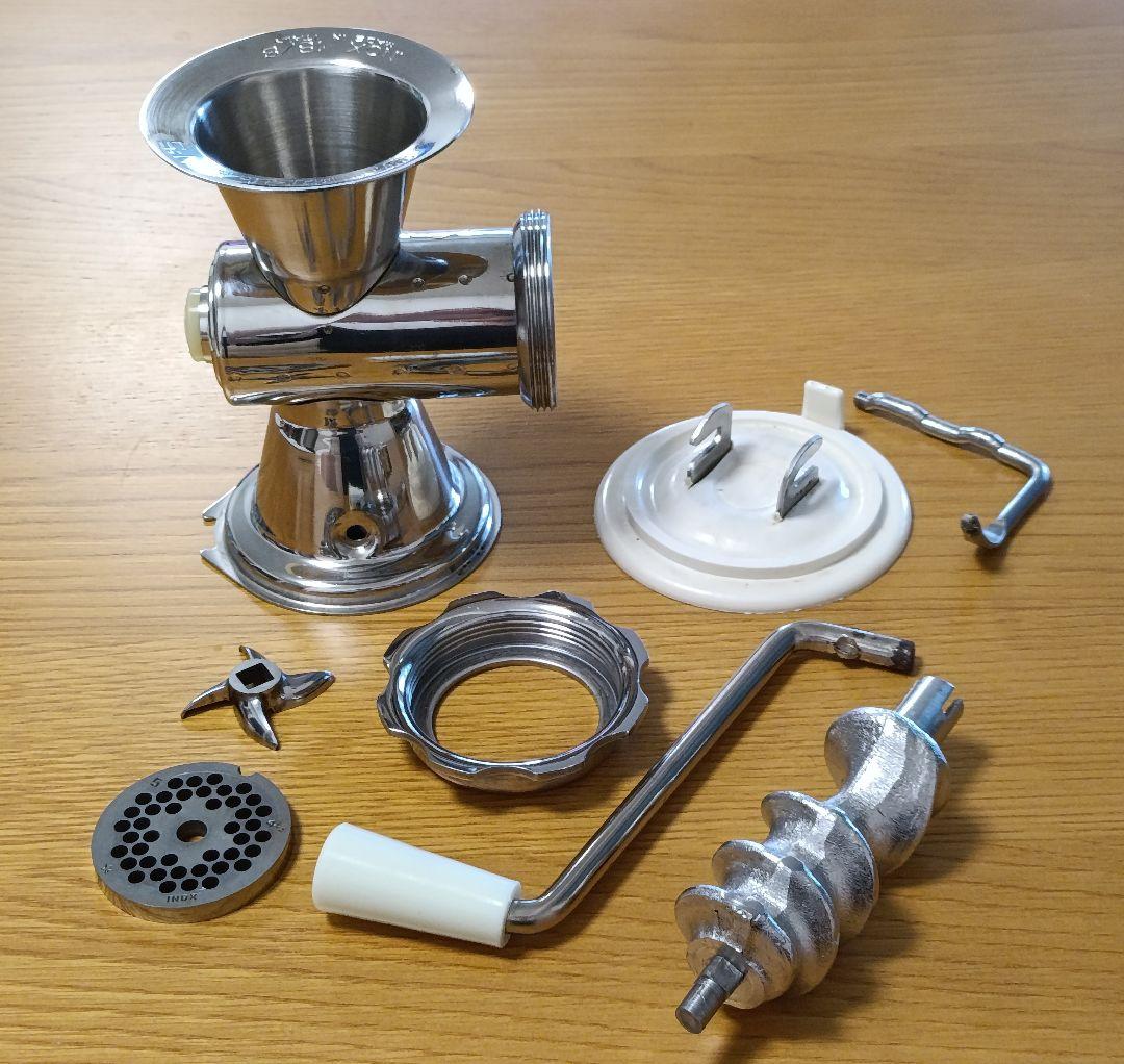 イタリア製 手動ミンサー ミートチョッパー ステンレス - メルカリ