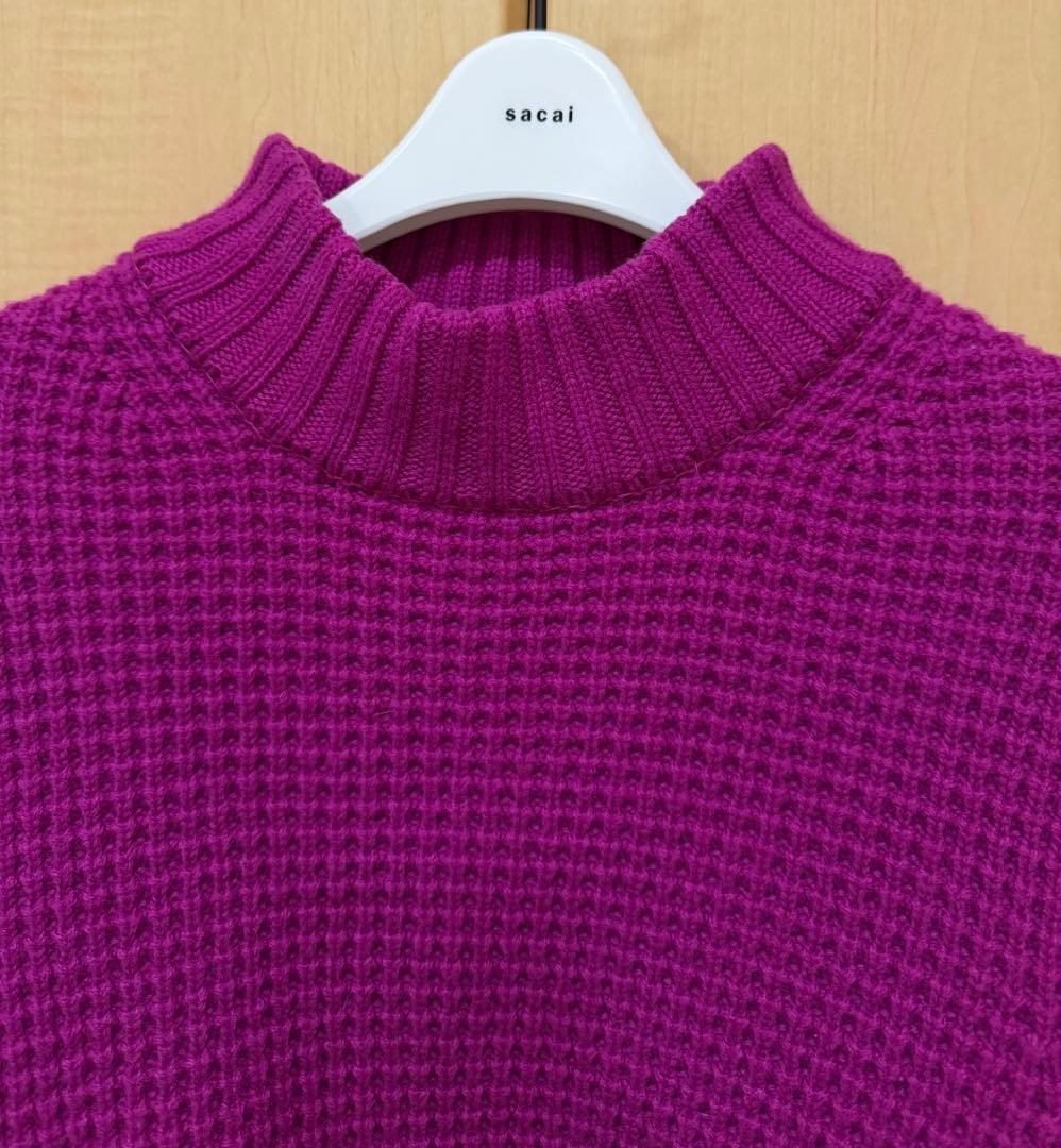《極美品》★sacai サカイ★ランウェイ着用 ドッキング ウール ニット