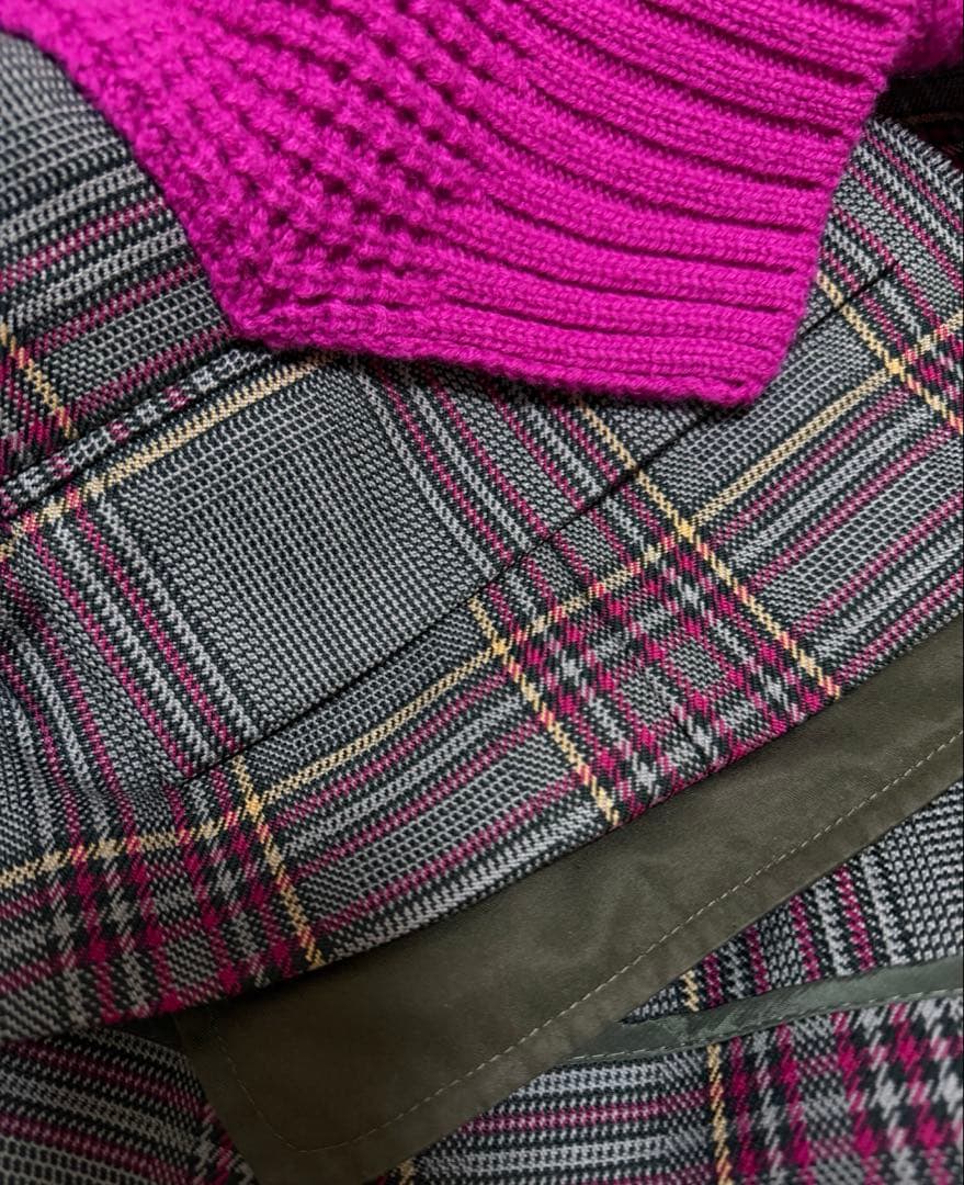 《極美品》★sacai サカイ★ランウェイ着用 ドッキング ウール ニット