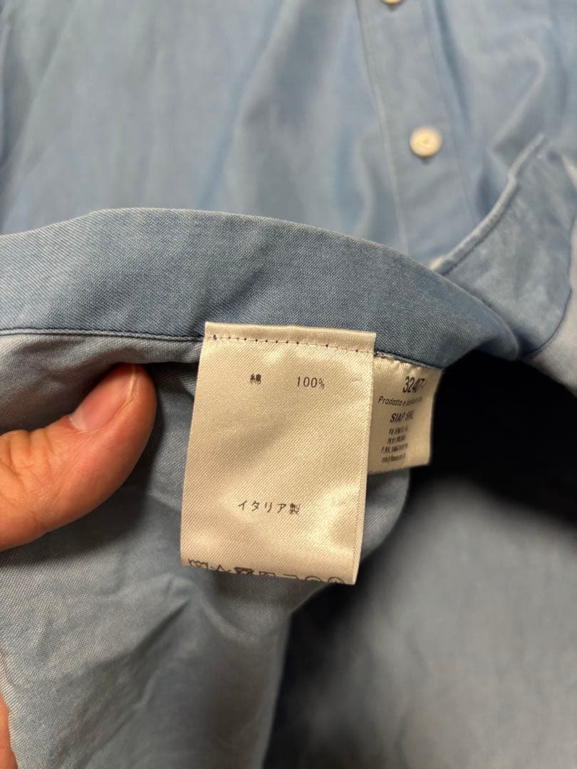 Finamore デニムシャツ/SIMONE(シモーネ) ユーズドブルー XL - メルカリ