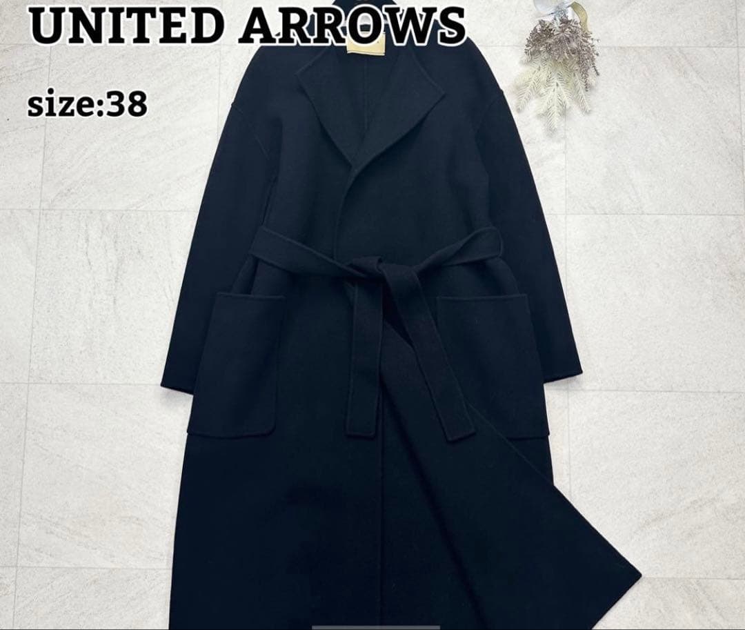 【ユナイテッドアローズ】ダブルフェイス ノーカラー リバー コート 紺 38 楽天市場】【SALE／80%OFF】ダブルフェイス ノーカラー リバーシブル