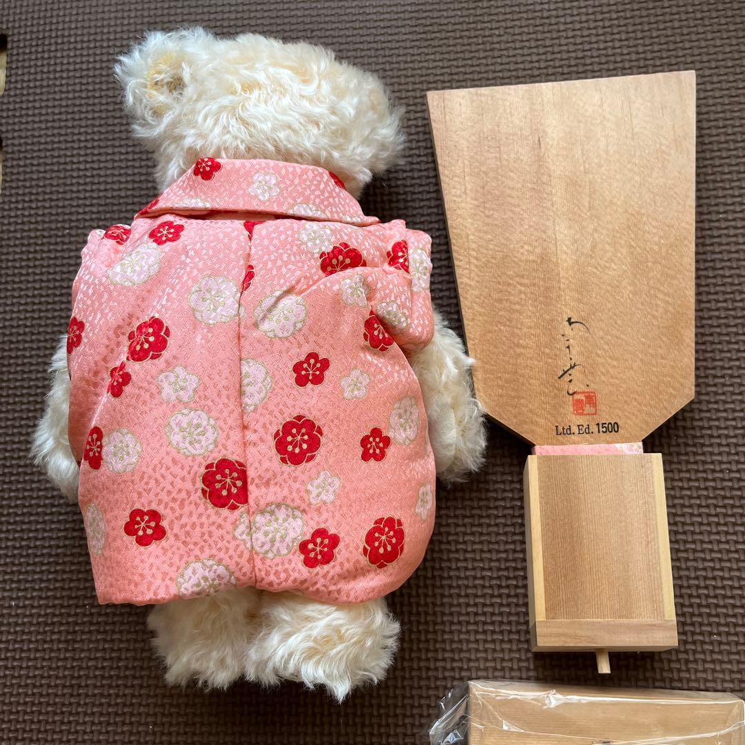 シュタイフ ひなベア　雛飾り羽子板付き　節句　ひな祭り　七五三