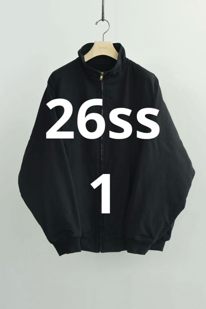 COMOLI 26ss ポストワークツイルキャップショルダーブルゾン 黒 1