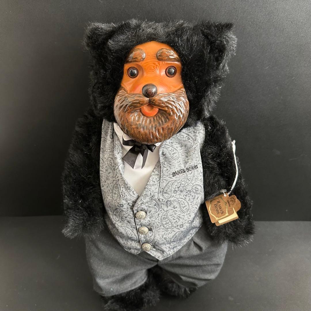 テディベア　Robert raikes bears 木彫り　海外作家レイクスベア