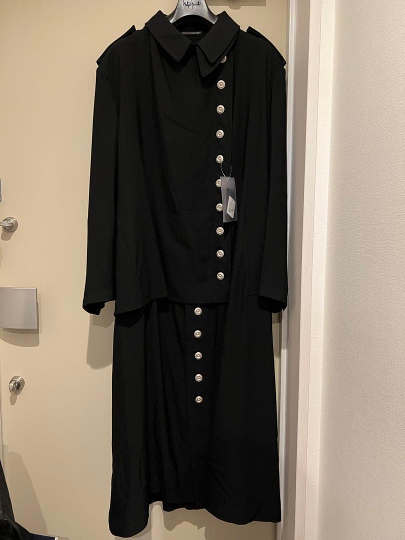 ヨウジヤマモト22ss シルバーボタンコート